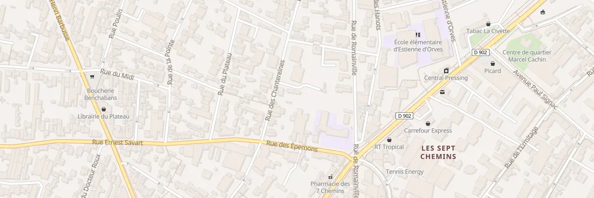 Plan du 10B Rue des Chantereines à Montreuil