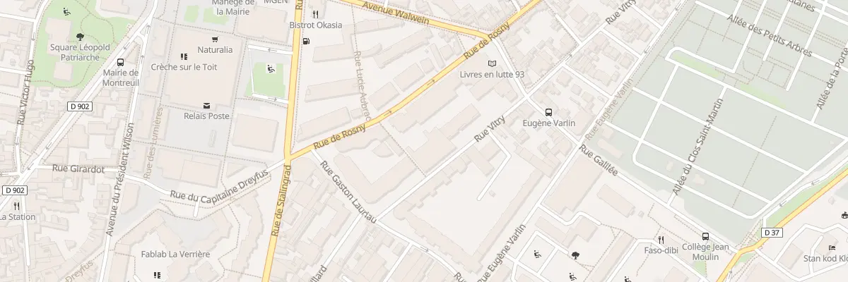 Plan du 16 Rue de Rosny à Montreuil