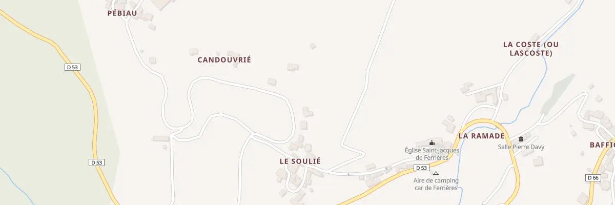 Plan du 38 Ham de Candouvrié à Fontrieu
