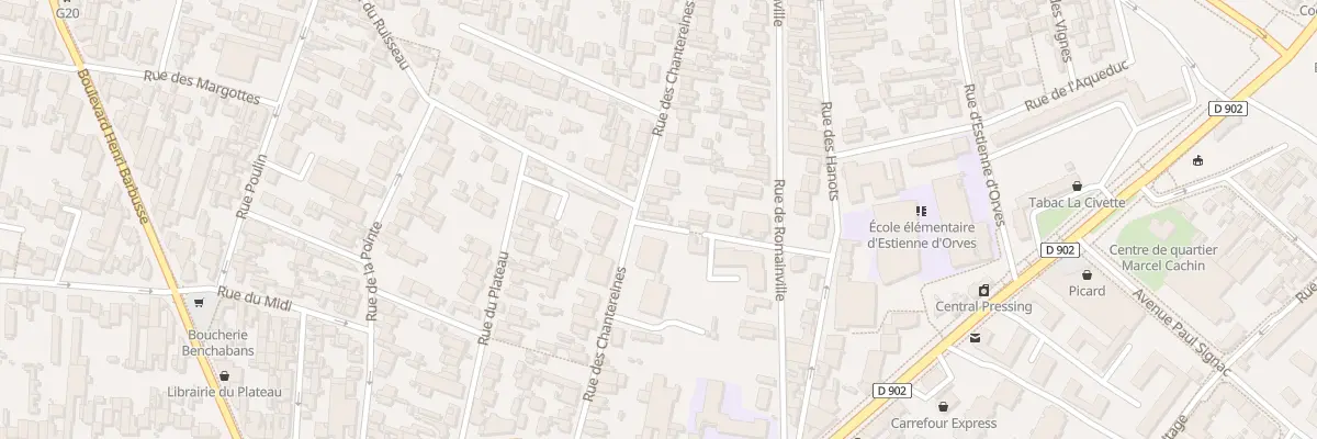 Plan du 34 Rue des Chantereines à Montreuil