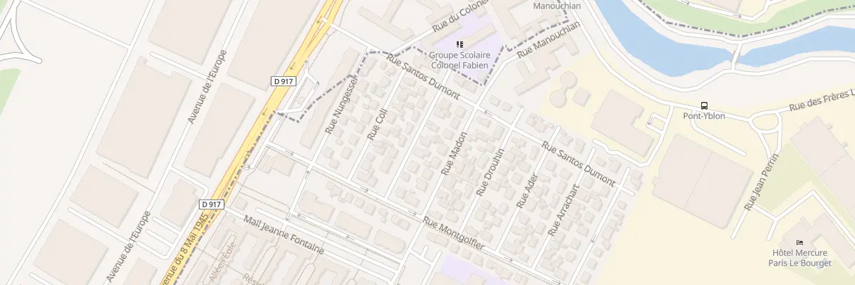 Plan du 8 Rue du Gen Ferie au Blanc-Mesnil