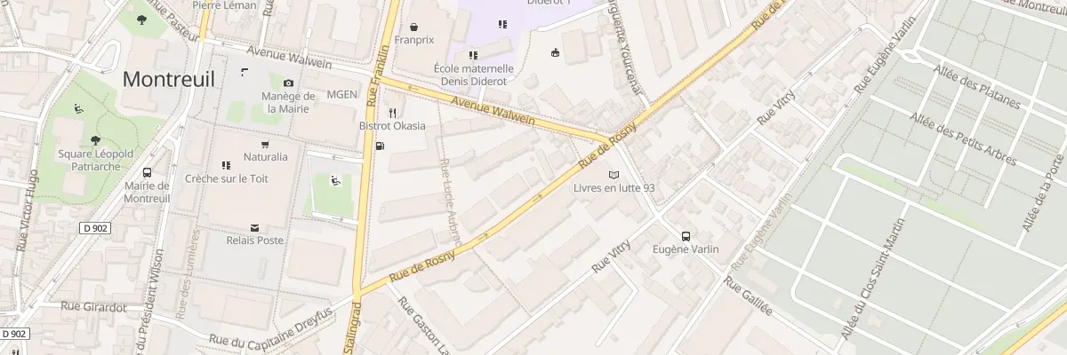 Plan du 23 Rue de Rosny à Montreuil