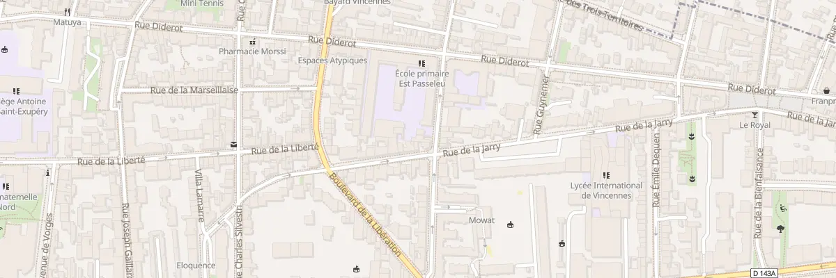 Plan du 21 Rue du Commandant Mowat à Vincennes