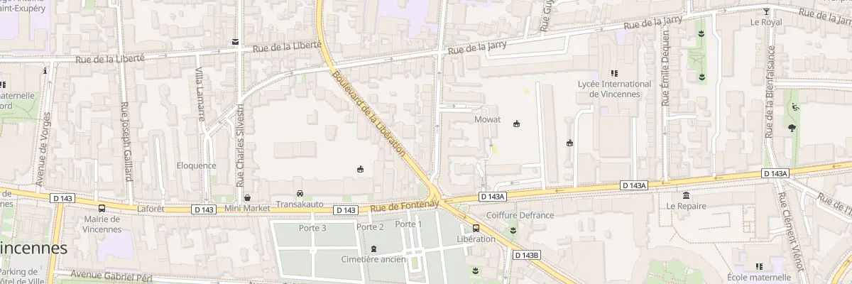 Plan du 5 Rue du Commandant Mowat à Vincennes