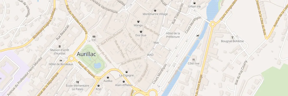 Plan du 23 Rue Victor Hugo à Aurillac