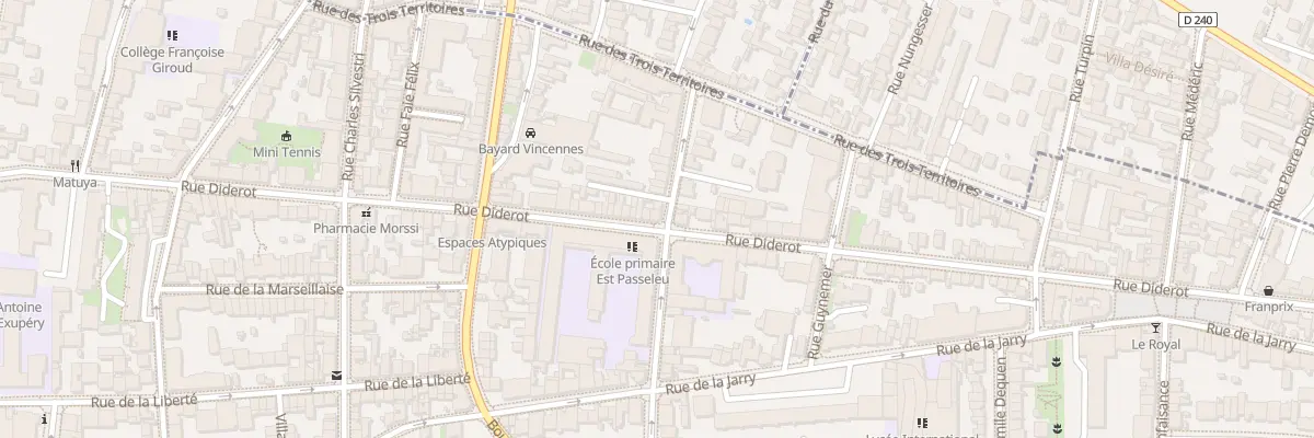 Plan du 119 Rue Diderot à Vincennes