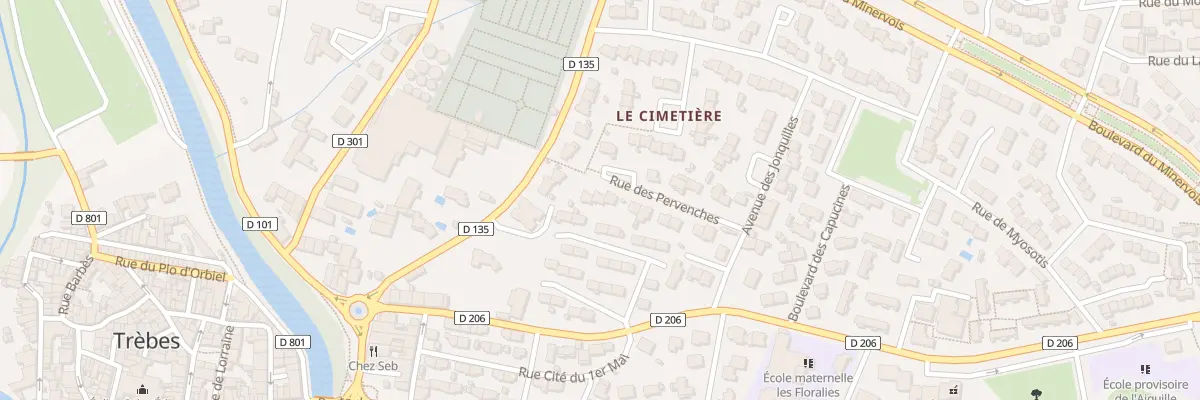 Plan du 15 Rue des Pervenches à Trèbes