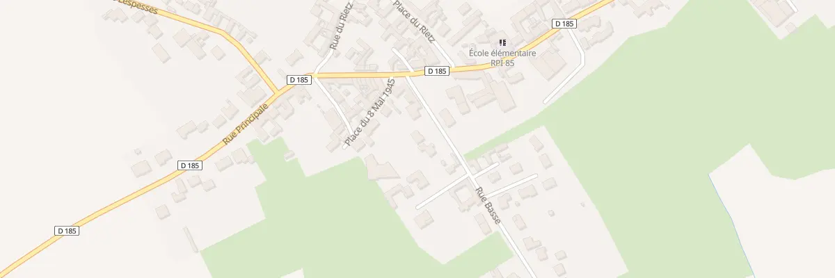 Plan de la Rue Basse à Ecquedecques