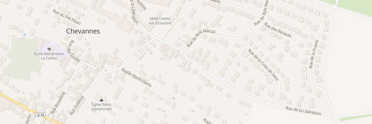 Plan du 36 Rue de la Libération à Chevannes