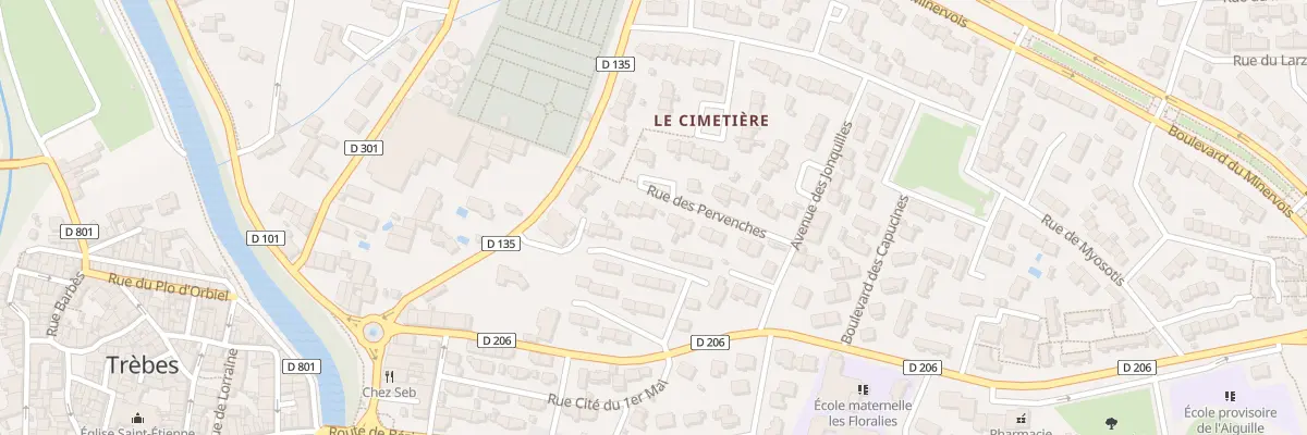 Plan du 13 Rue des Pervenches à Trèbes