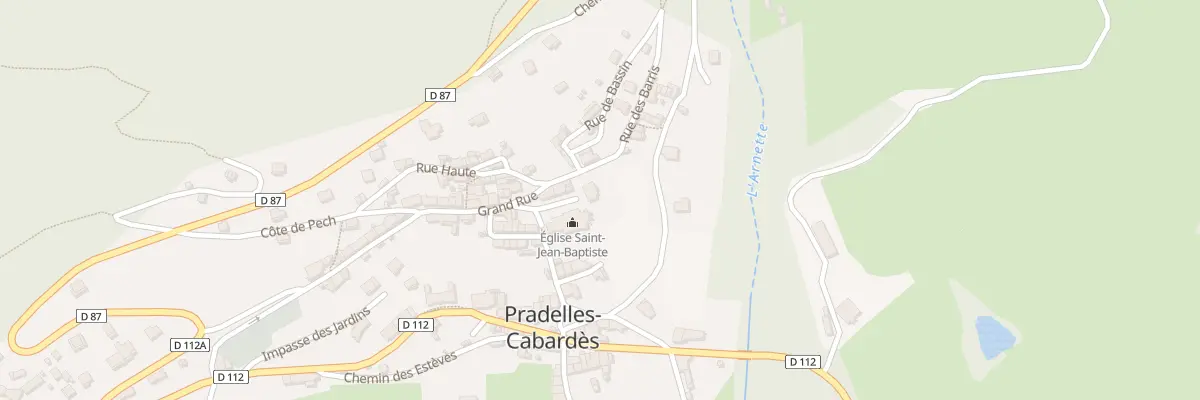 Plan du 2 Rue des Barris à Pradelles-Cabardès