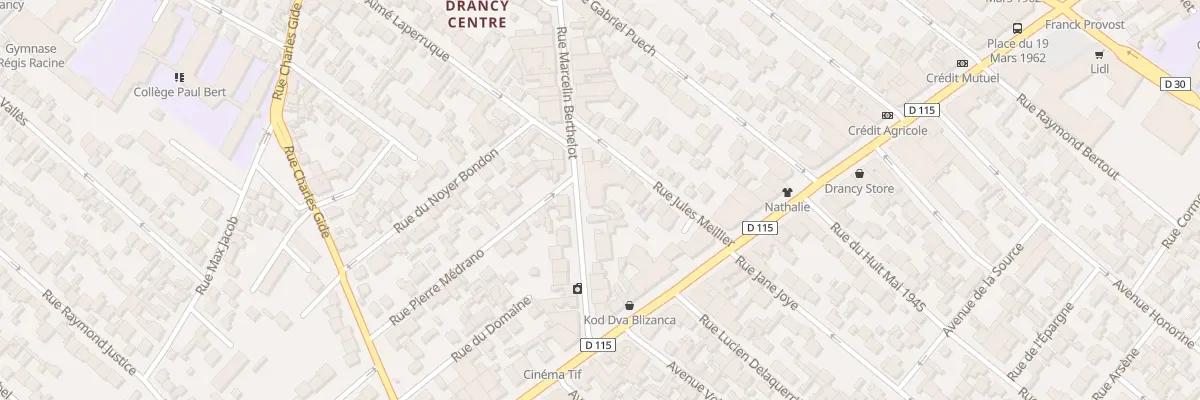 Plan du 55 Rue Marcelin Berthelot à Drancy