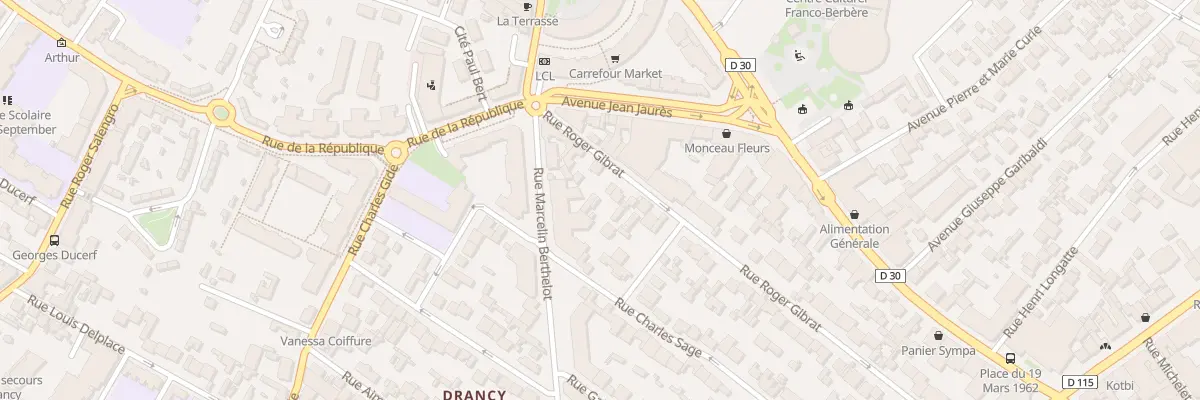 Plan du 16 Rue Roger Gibrat à Drancy