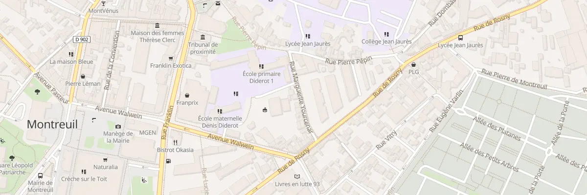 Plan du 12 Rue Marguerite Yourcenar à Montreuil