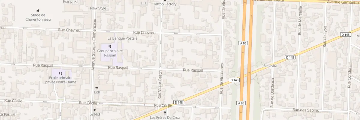 Plan du 91 Rue Raspail à Maisons-Alfort