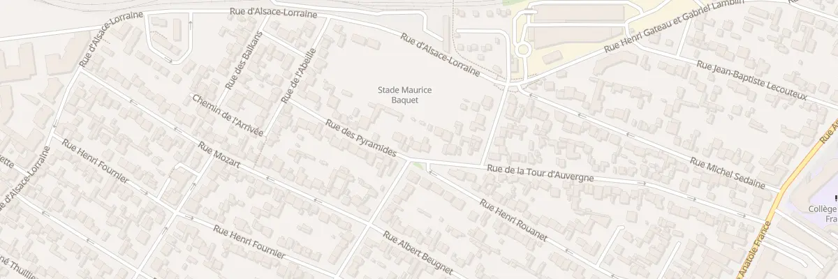 Plan du 74 Rue De La Tour D’Auvergne à Drancy
