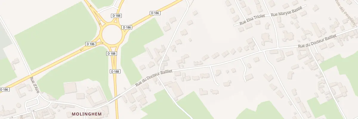 Plan du 1005 Rue du Docteur Bailliet à Isbergues