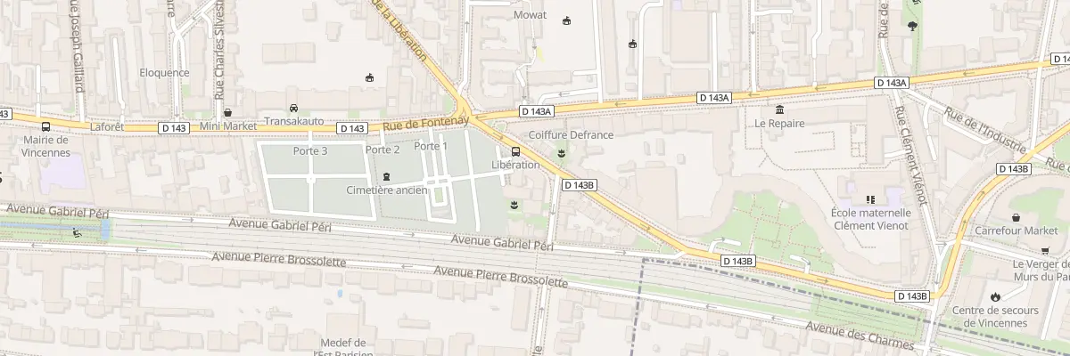 Plan du 21 Bd de la Libération à Vincennes