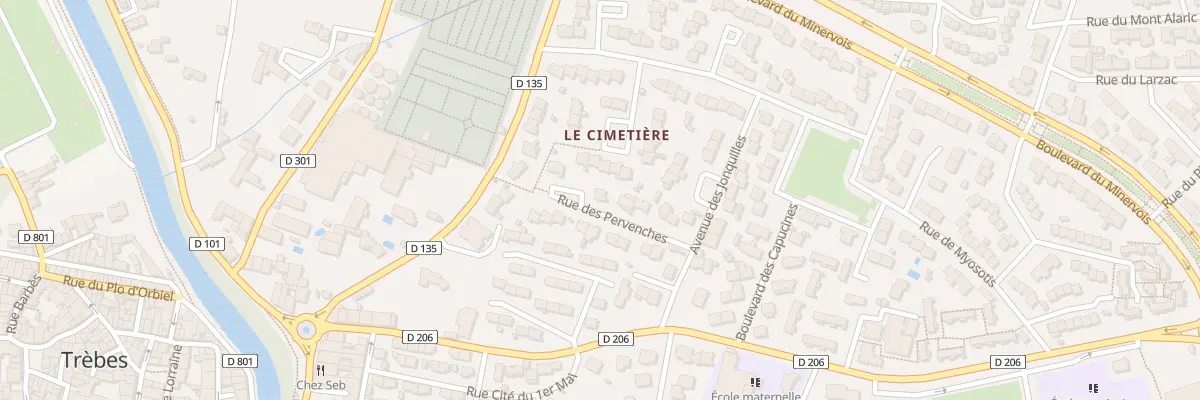 Plan du 12 Rue des Pervenches à Trèbes