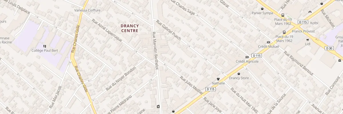 Plan du 5 Rue Jules Meillier à Drancy
