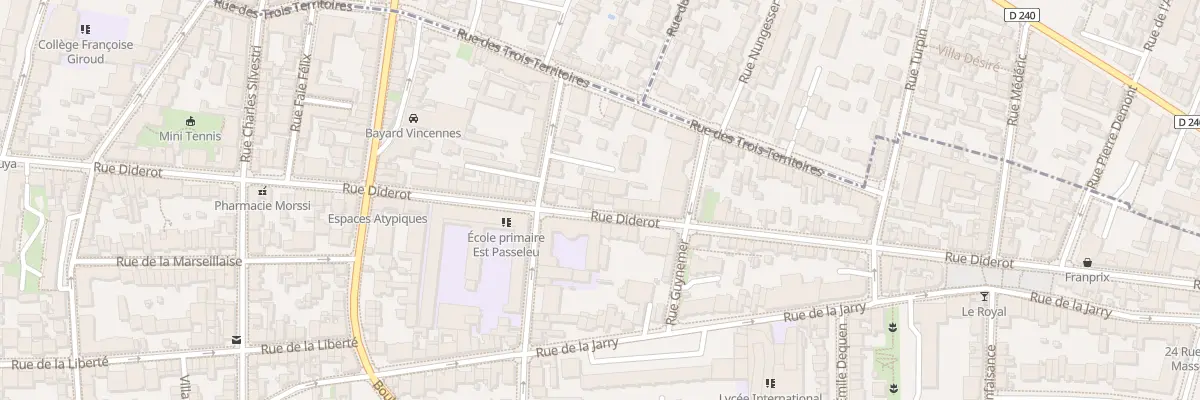 Plan du 129 Rue Diderot à Vincennes