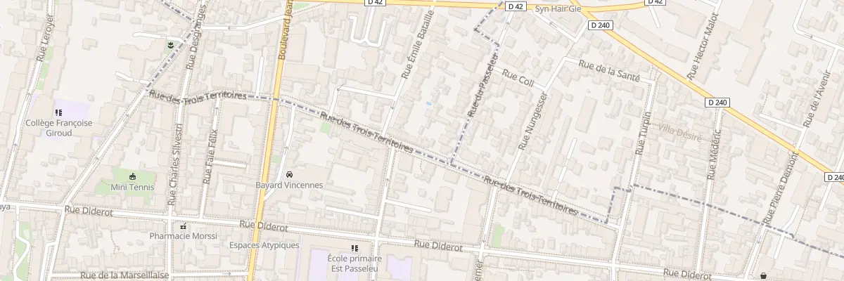 Plan du 45 Rue des Trois Territoires à Montreuil