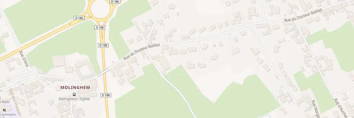 Plan du 996 Rue du Docteur Bailliet à Isbergues