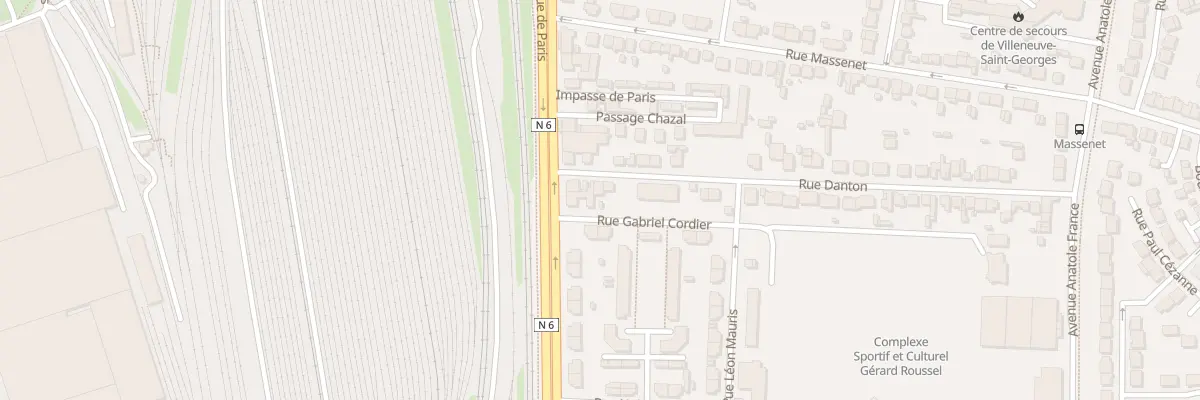 Plan du 2 Rue Danton à Villeneuve-Saint-Georges
