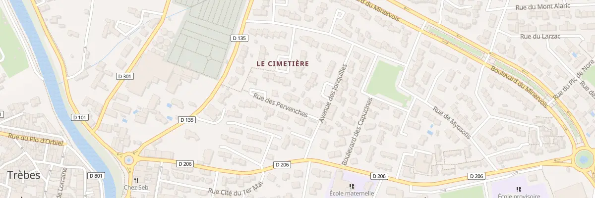 Plan du 8 Rue des Pervenches à Trèbes
