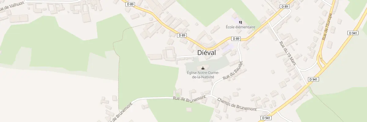 Plan du 47 Rue de l’Eglise à Diéval