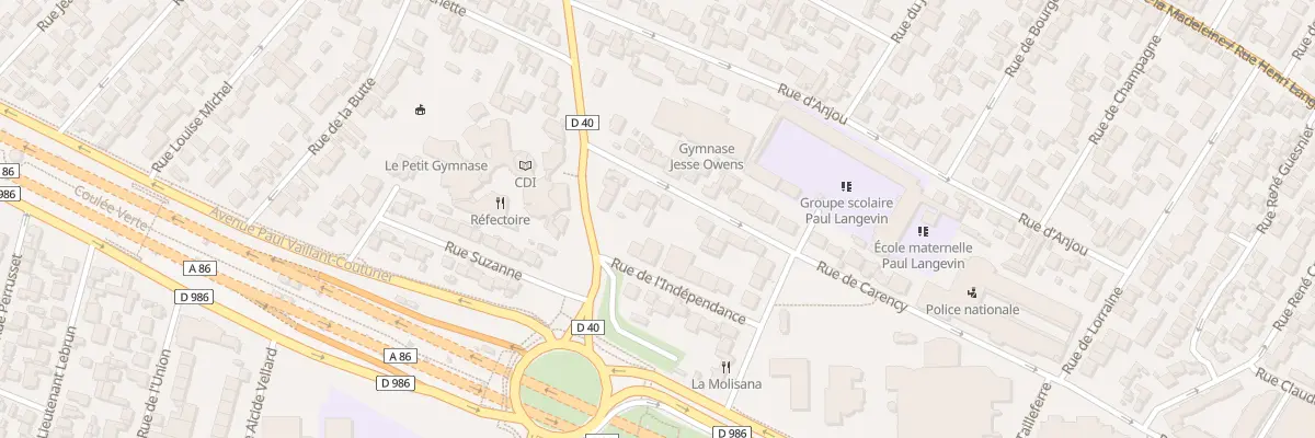 Plan du 12 Rue Carency à Bobigny