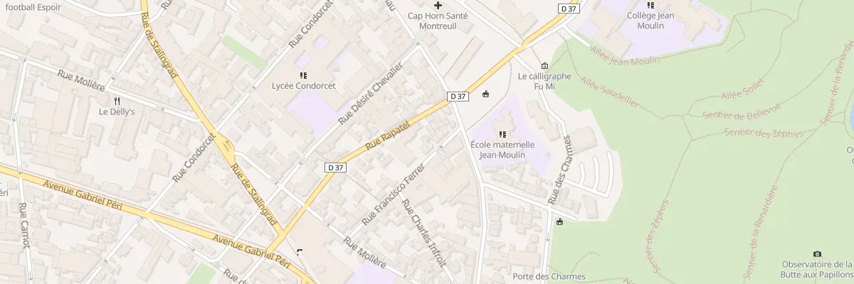 Plan du 10 Rue Francisco Ferrer à Montreuil