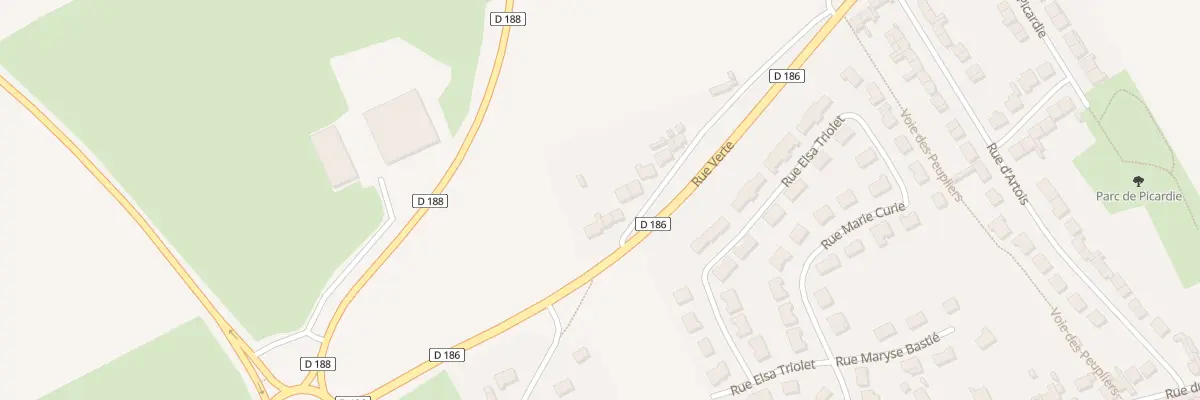 Plan du 264 Rue Verte à Isbergues
