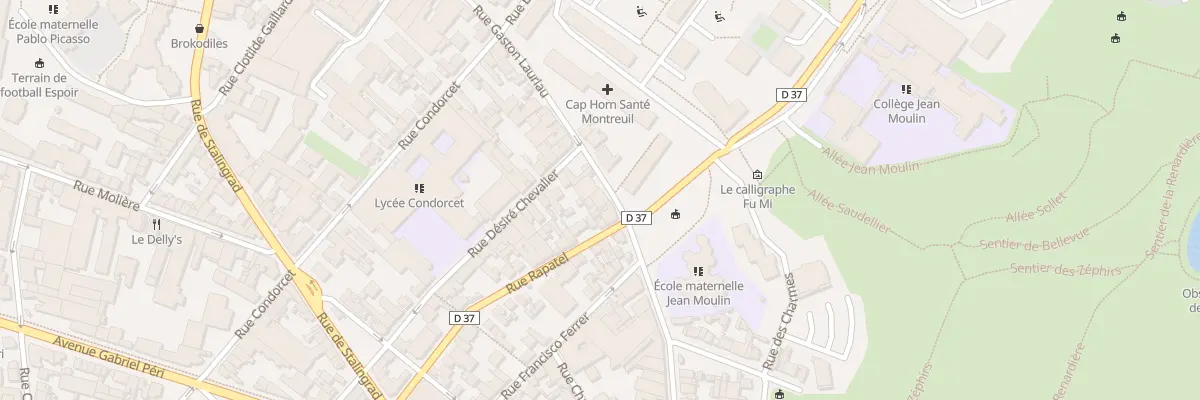 Plan du 70 Rue Gaston Lauriau à Montreuil