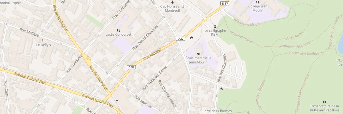 Plan du 8 Rue Francisco Ferrer à Montreuil