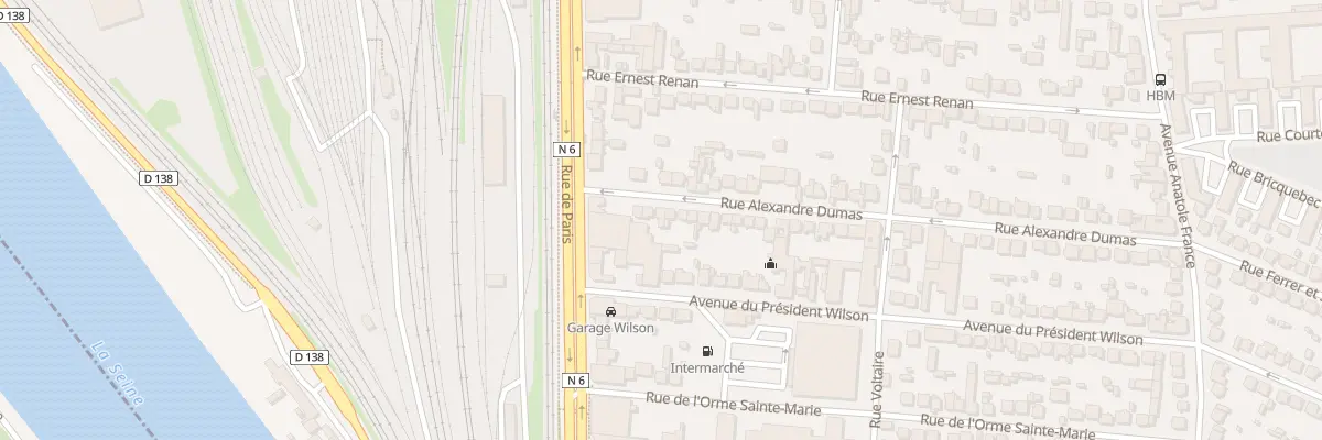 Plan du 6 Rue Alexandre Dumas à Villeneuve-Saint-Georges