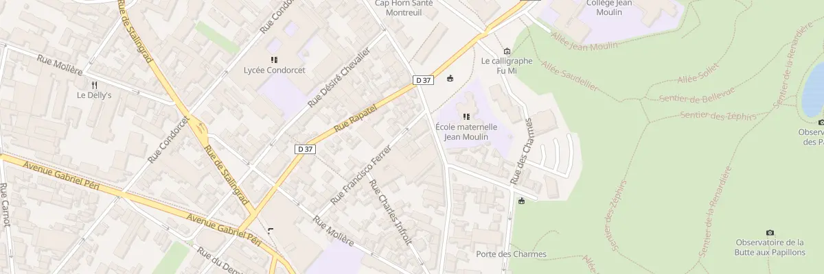 Plan du 3 Rue Francisco Ferrer à Montreuil