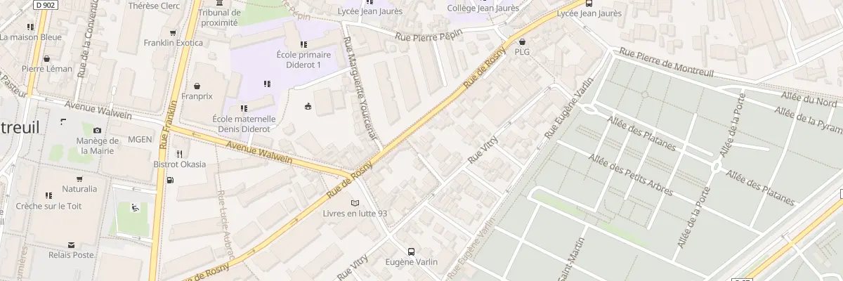 Plan du 54 Rue de Rosny à Montreuil