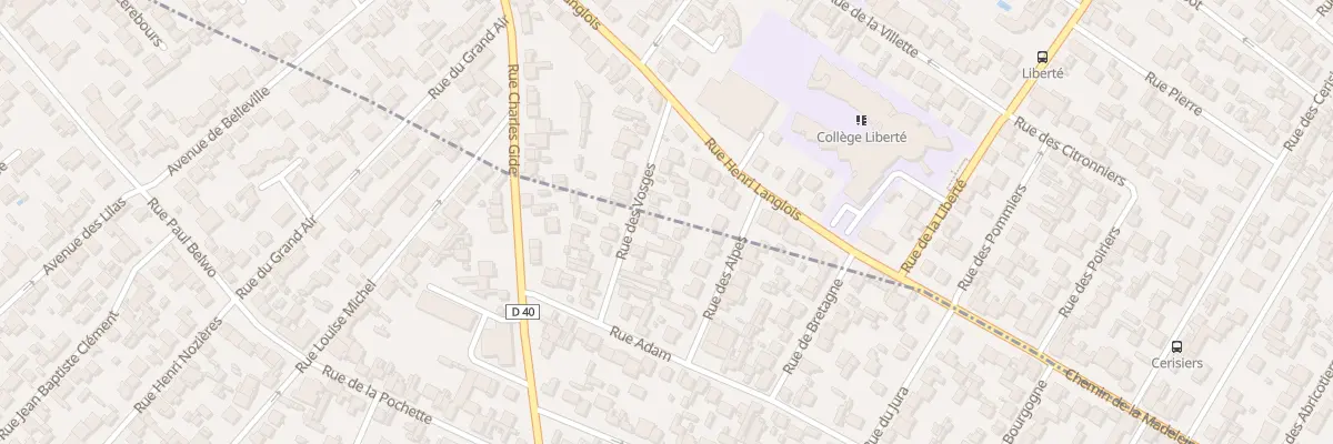 Plan du 16 Rue des Vosges à Bobigny