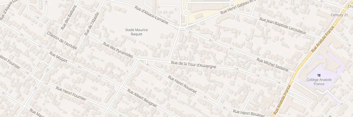 Plan du 58 Rue De La Tour D’Auvergne à Drancy