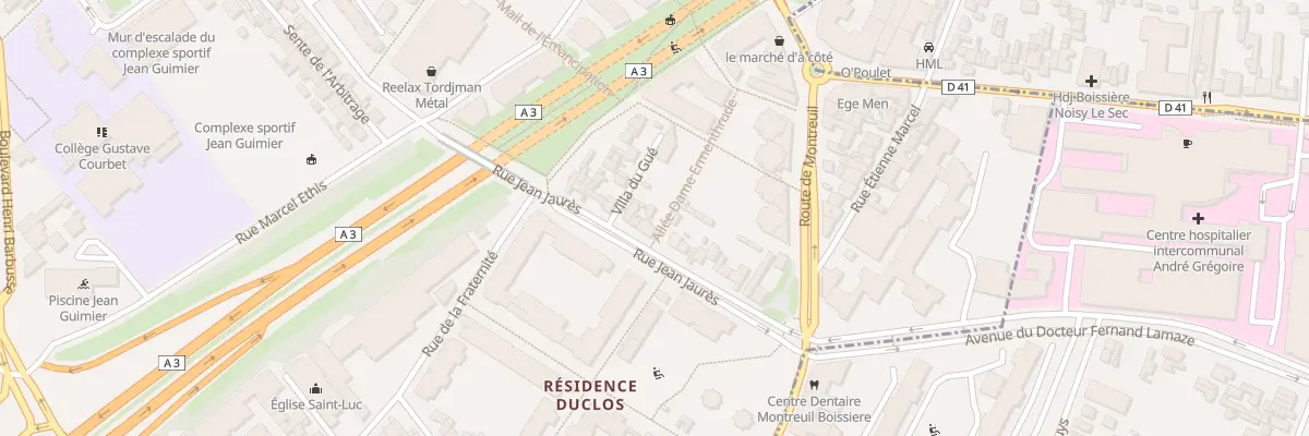 Plan du 165 Rue Jean Jaurès à Romainville