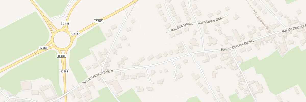 Plan du 889 Rue du Docteur Bailliet à Isbergues