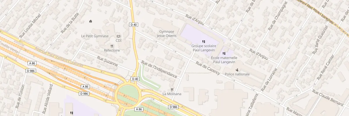Plan du 22 Rue Carency à Bobigny