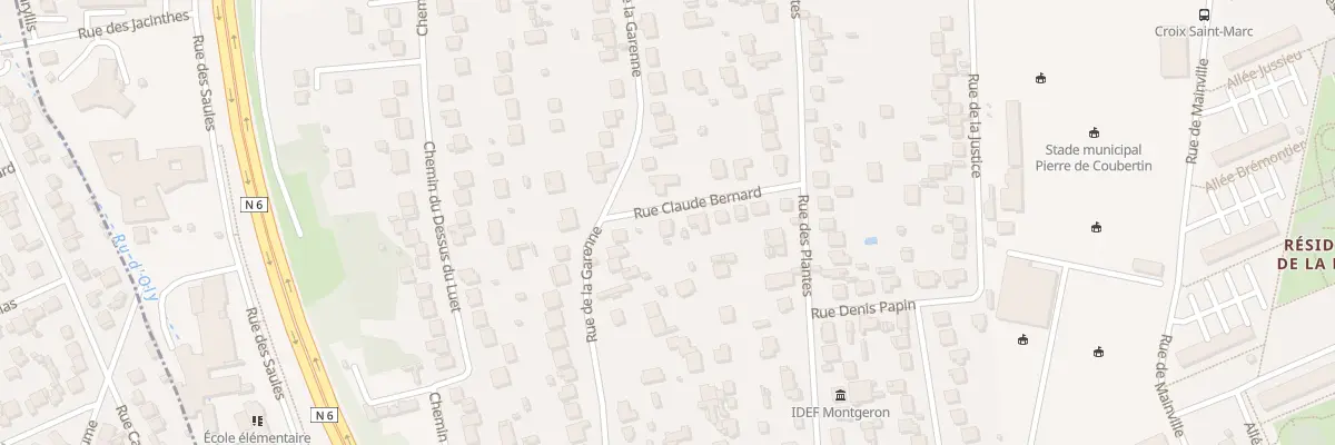 Plan du 12 Rue Claude Bernard à Montgeron