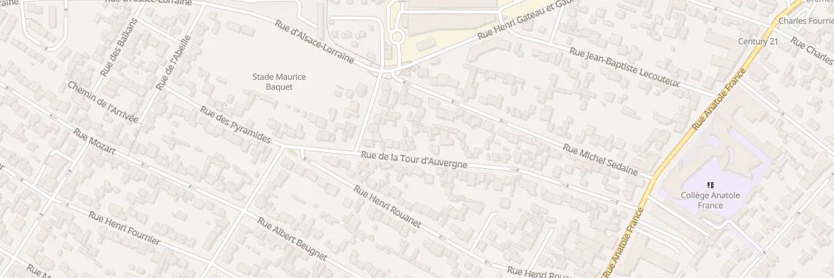 Plan du 50 Rue De La Tour D’Auvergne à Drancy