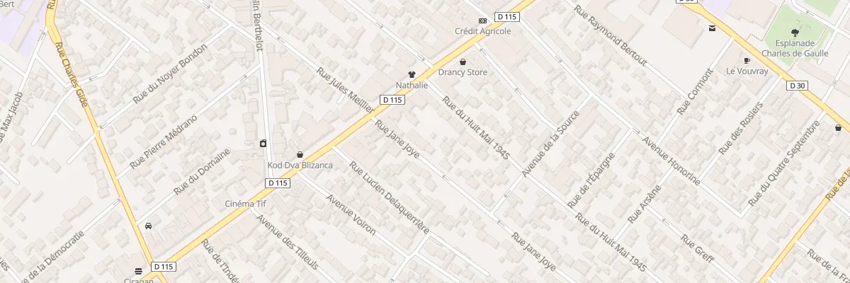 Plan du 9 Rue Jane Joye à Drancy
