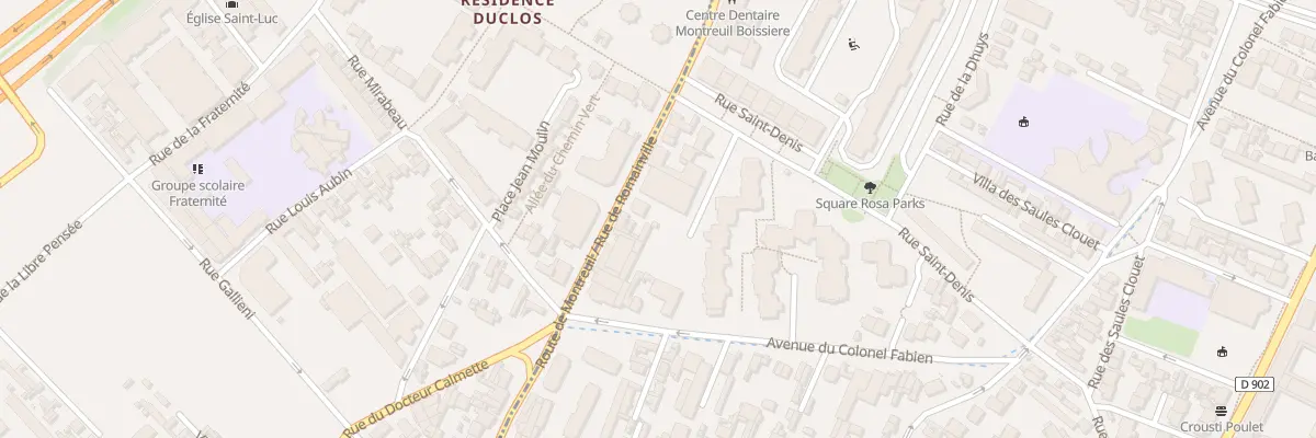 Plan du 216 Rue de Romainville à Montreuil
