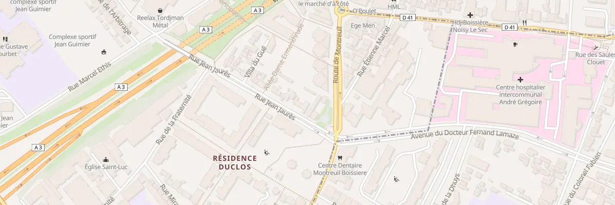 Plan du 183 Rue Jean Jaurès à Romainville