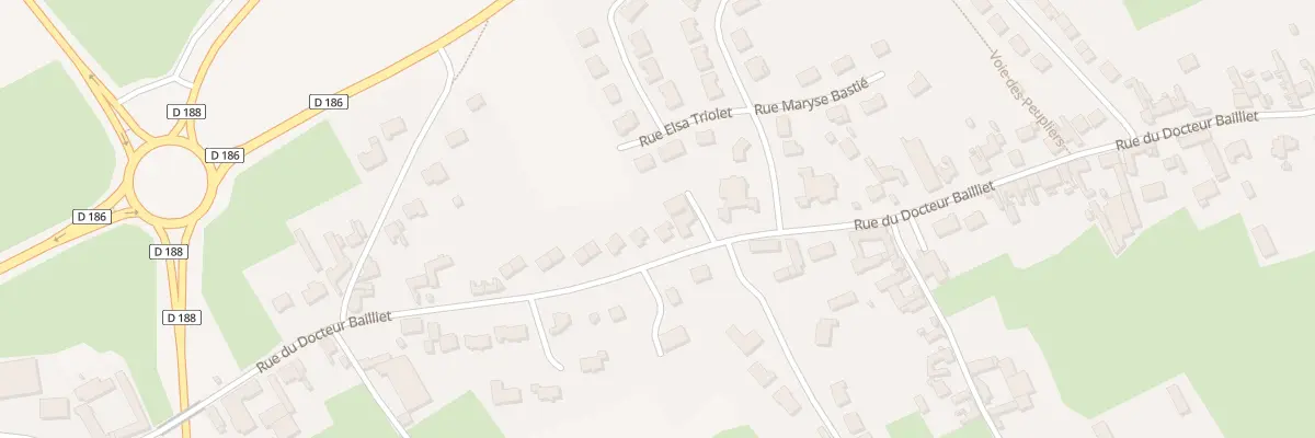 Plan du 827 Rue du Docteur Bailliet à Isbergues