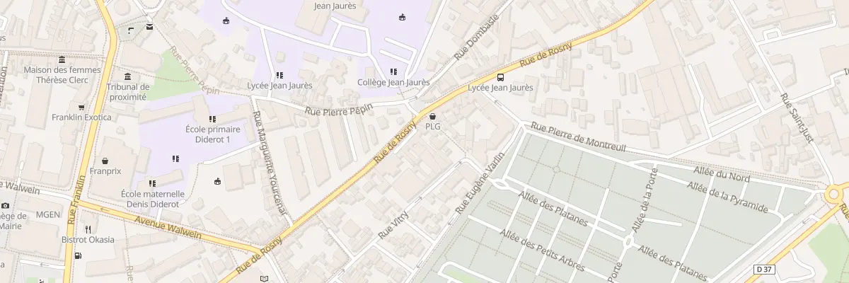 Plan du 70 Rue de Rosny à Montreuil